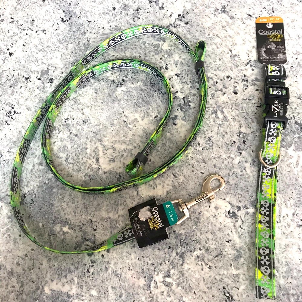 New Coastal Lazer Brite collar and leash